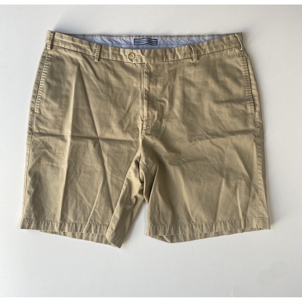 Peter Millar Men 42 Chino Shorts Beige Pima Cotton Golf CWC Embroidered Logo